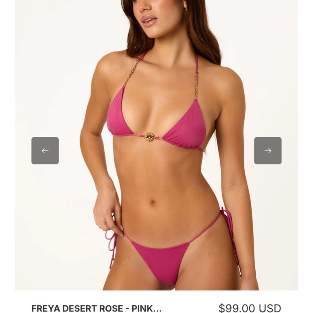 Sommer Swim Freya Desert Rose Pink Tie Side Bikini Bottoms XS NWT SSFREYAB-DR-XS